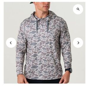 BURLEBO Men's Gray Camo Hoodie